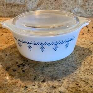 Vintage Pyrex Snowflake Ovenware with Lid